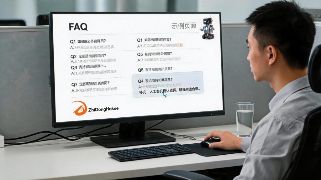 官网FAQ页面的人工审核环节,为什么比生成更重要?